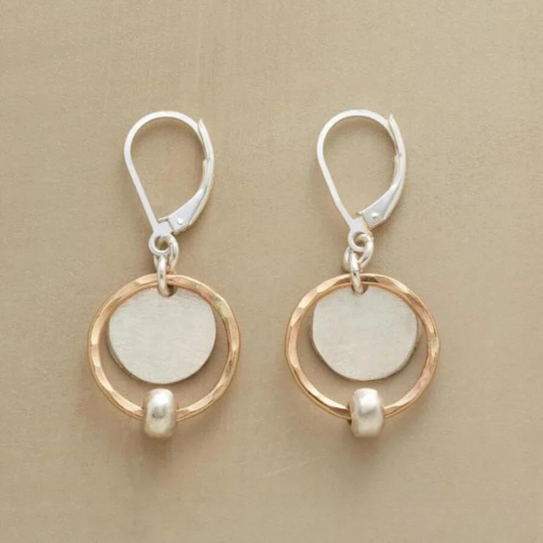 Pendientes Chic en Oro y Plata con Perlas