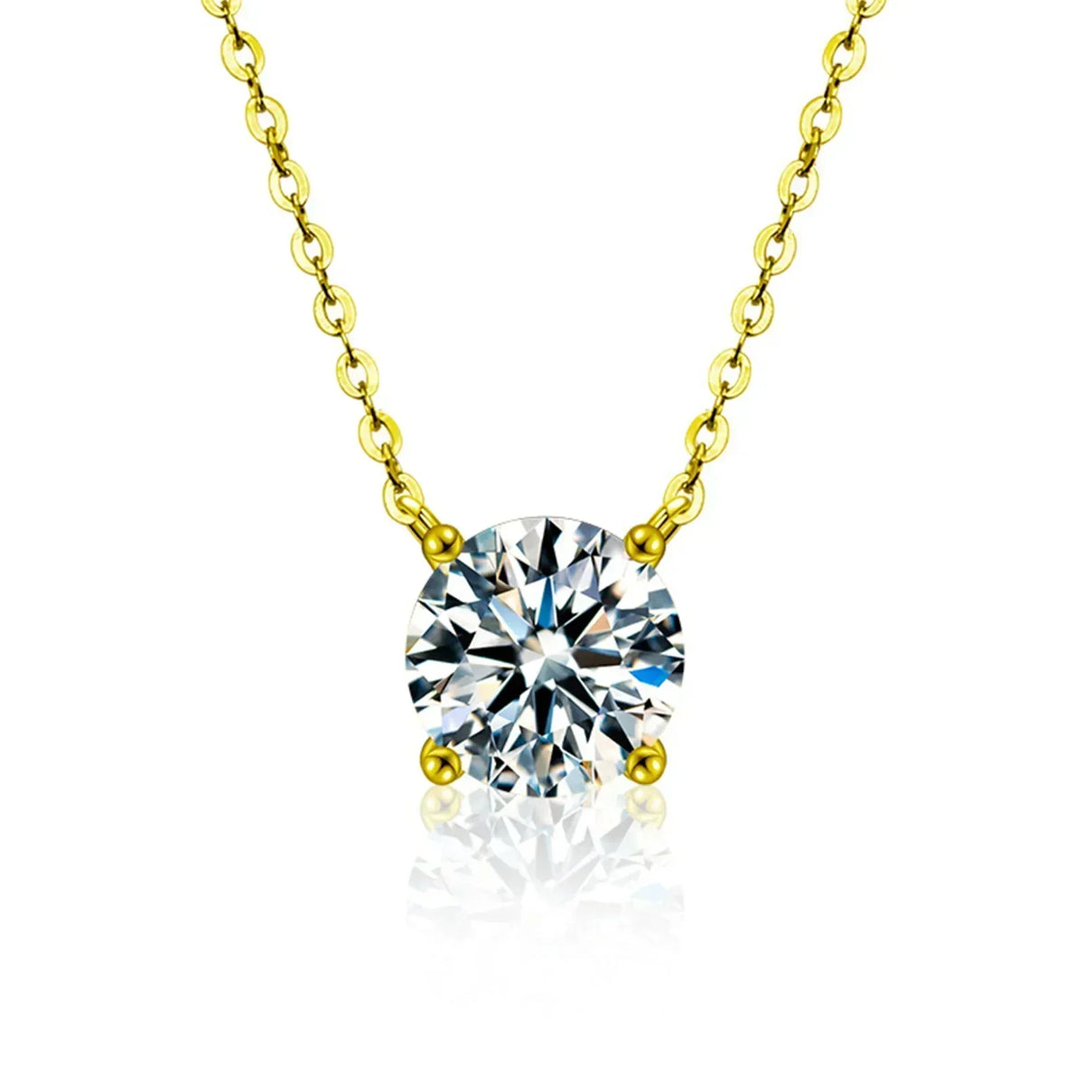 Collier Plaqué Or avec Zircons