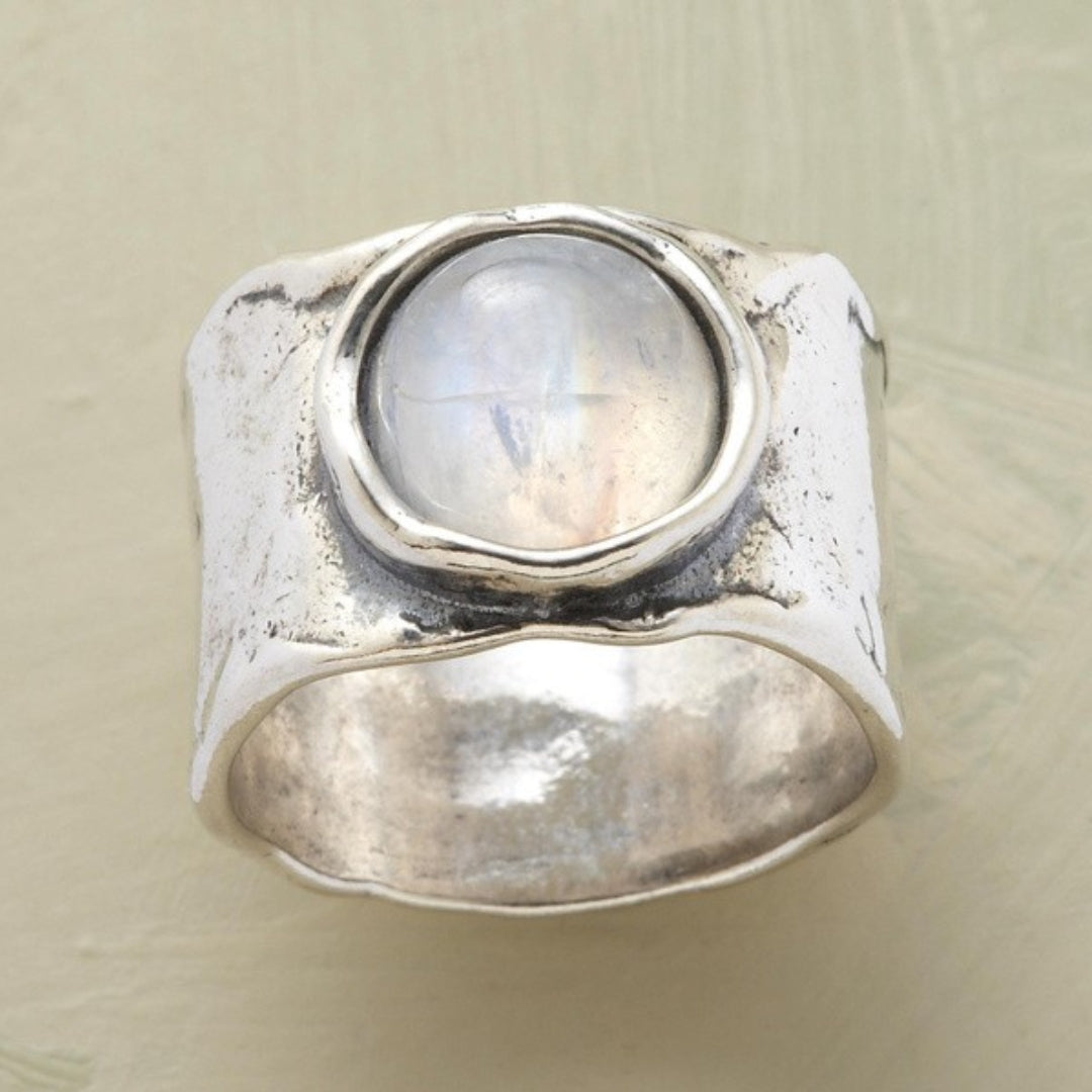 Anillo Boho con Piedra de Luna