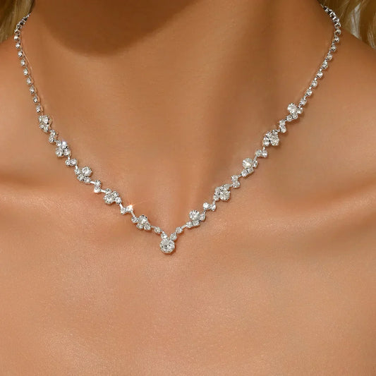 Collier de Mariage Élégant avec Diamants